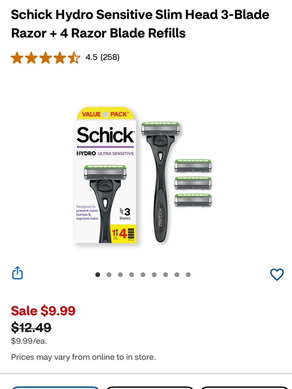 Schick Xtreme Sensitive Men’s Razor – Green